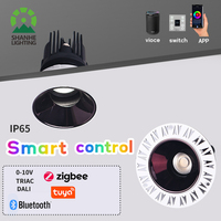 Spot encastré intelligent Shanhe, dimmable, étanche, Tuya DALI CCT RGB, orientable, 7W 12W 18W, COB sans cadre