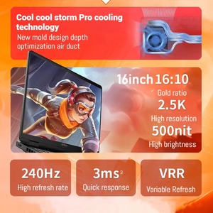 โน้ตบุ๊ก Ryzen 9 8945HX 16GB 1TB แบบพกพา OEM <span class=keywords><strong>นิ้ว</strong></span> RTX5060 สำหรับนักเรียนเล่นเกม - Product Image 2