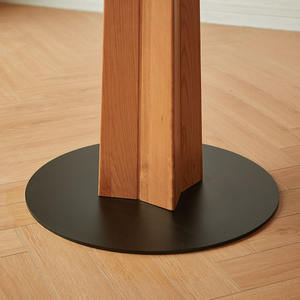 Table à manger du milieu du siècle Table de cuisine vintage <span class=keywords><strong>en</strong></span> bois massif avec pied rustique et café - Product Image 3