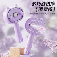 Peigne coiffant sans fil ergonomique avec technologie ionique nano, massage du cuir chevelu et nettoyage automatique