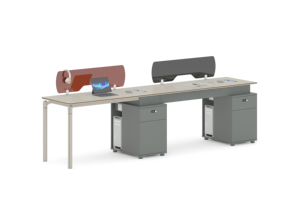 สถานีงานแบบเปิดโล่งสไตล์มินิมอล, โต๊ะทำ<span class=keywords><strong>งาน</strong></span>สำหรับพนัก<span class=keywords><strong>งาน</strong></span>หลายคน, หน้าโต๊ะกันน้ำเรียบเนียน, ทำความสะอาดและดูแลรักษาง่าย - Product Image 2