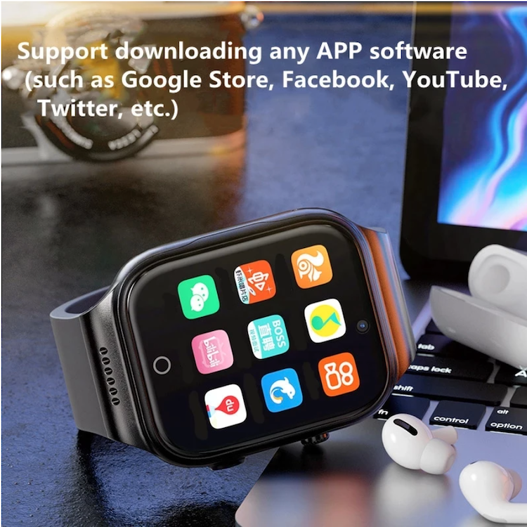 X89智能手表视频通话体温血压测量1gb 32GB安卓智能手表，带4G sim卡