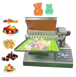 Vitamine gommeux bureau bureau haut gelée gommeux ours laboratoire fruits bonbons remplissage faire machine semi-automatique gommeux-moulage machine