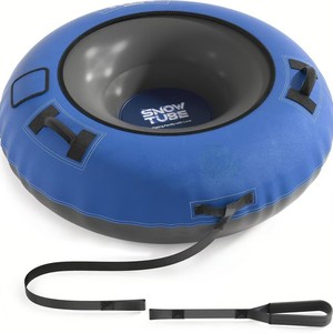 Tube à neige gonflable 47 pouces en PVC épaissi, luge universelle pour adulte avec anneau de remorquage - Product Image 5