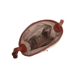 Bolso de Hombro Tipo Hobo de Cuero PU Personalizado con Hilo Teñido y Contraste de Color, Fabricación OEM y ODM, Exportación Profesional de Moda Femenina - Product Image 3