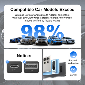 Rhythm <strong>2</strong>-in-1 Wireless Carplay Adapter Sem Fio with 4GB RAM USB <strong>Dongle</strong> for <strong>Android</strong> Auto Carplay <strong>Dongle</strong> for Coche - Product Image 5