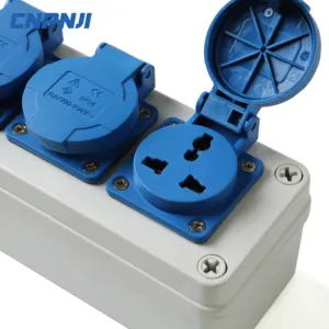 Cnpinji Outdoor Stopcontact Box Met Waterdichte Dekking Abs Shell Power Board Geschikt Voor Buitentuinen, Parkeerplaatsen, Hotels