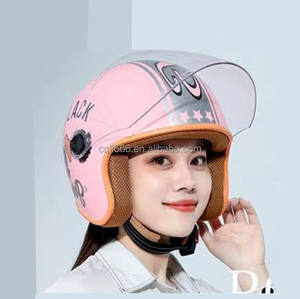 Scooter Eléctrico de Motocross unisex, ABS, medio <span class=keywords><strong>casco</strong></span> grande, seguridad para otoño, cuatro estaciones - Product Image 4