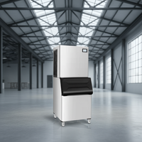 Machine à glace granulaire commerciale de 120 kg avec compresseur, moteur, pompe à eau et PLC pour une utilisation facile dans le traitement des aliments et des boissons