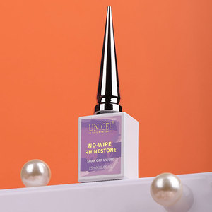 Gel UV <span class=keywords><strong>Unigel</strong></span> de 15ml sin necesidad de limpiar, con efecto diamante y pedrería, precio directo de fábrica, para decoración de uñas de larga duración. - Product Image 1