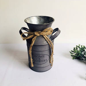 Boîte à lait <span class=keywords><strong>en</strong></span> fer galvanisé étanche seau <span class=keywords><strong>en</strong></span> étain <span class=keywords><strong>vase</strong></span> à fleurs de jardin décoration de salon maison - Product Image 5