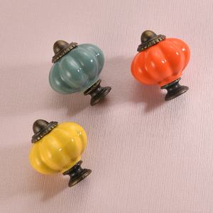 Maniglia in Ceramica a Forma di Zucca Personalizzabile Multicolore Stile Pastorale <span class=keywords><strong>per</strong></span> Ante di Armadi e Cassetti <span class=keywords><strong>Cucina</strong></span>, Design Tradizionale Americano - Product Image 5