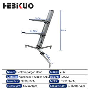 Z-80 stabile durevole due livelli di supporto per tastiera regolabile <span class=keywords><strong>in</strong></span> altezza per musicisti professionisti strumenti musicali accessori - Product Image 2