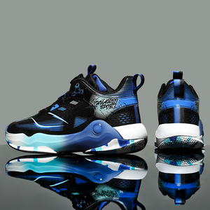 Chaussures de basketball montantes décontractées en <span class=keywords><strong>cuir</strong></span> microfibre avec amorti EVA et semelle extérieure en caoutchouc MD pour entraînement en salle pour hommes - Product Image 6