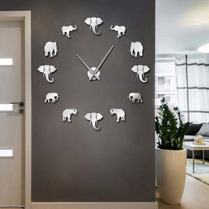Grande specchio 3D fatto <span class=keywords><strong>da</strong></span> te <span class=keywords><strong>orologio</strong></span> <span class=keywords><strong>da</strong></span> <span class=keywords><strong>parete</strong></span> Cat & Bird casa arte decorativa in metallo ago al quarzo per il posizionamento del soggiorno - Product Image 6