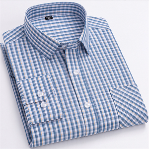 <span class=keywords><strong>Camicia</strong></span> estiva da uomo a maniche lunghe, casual, a quadri, traspirante e senza bisogno di stiratura - Product Image 4