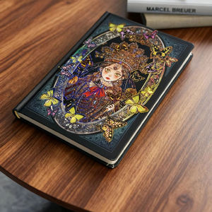 Retro Style, Cold-<b>pressed</b> Hardcover Notebook, High-quality Custom Printing - Product Image 1