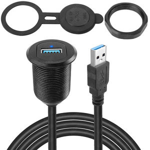 ช่องเสียบ3.0แบบตัวเมียสำหรับแผงตัวเมียพร้อมสายเคเบิลกลางแจ้งกันน้ำ IP67สาย USB มาตรฐานอุตสาหกรรม - Product Image 4