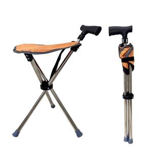 Trípode plegable ligero Bastón con asiento para ancianos Senderismo Silla de viaje Bastón cómodo para uso en movimiento - Product Image 6