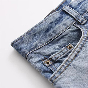 <span class=keywords><strong>Mujer</strong></span> Pantalones <span class=keywords><strong>de</strong></span> tobillo longitud recta pantalones <span class=keywords><strong>vaqueros</strong></span> <span class=keywords><strong>de</strong></span> cintura alta roto agujero diseño Irregular capas <span class=keywords><strong>Vaqueros</strong></span> - Product Image 5
