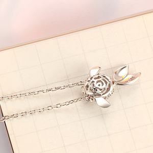 Collier pendentif poisson en argent sterling rhodié S925 avec zircon pour femme, style coréen, cadeau - Product Image 4