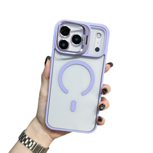 Nueva Funda Magnética de Lujo con Protección de Lente para iPhone 17 Air 16 15 14Pro Max con Soporte de Lente y Cubierta Trasera - Product Image 2