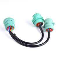 Adecuado para conector OBD de diagnóstico Cummins, enchufe de cable de detección OBD 2, conector de cable de conexión de 9 pines, conector
