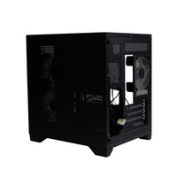 Manmu Pc Case Matx Gaming Cases White Color Mid Tower Micro Desk Casing Tempered Glass Computer Cabinet Pc Case with Fans