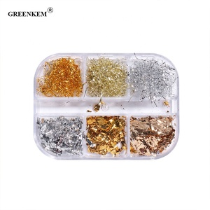 Lentejuelas de Lujo <span class=keywords><strong>con</strong></span> 6 Compartimentos y Láminas Doradas para Diseño de <span class=keywords><strong>Uñas</strong></span> <span class=keywords><strong>2021</strong></span>, Purpurina Irregular <span class=keywords><strong>con</strong></span> Efecto Espejo para <span class=keywords><strong>Uñas</strong></span>, Láminas Decorativas para Esmalte de Gel - Product Image 6