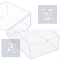 Boîte de rangement transparente en acrylique pour cartes, présentoir de table multi-emplacements, organisateur pour 160 cartes de Mahjong américain de taille standard
