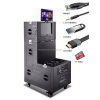 Nuevo Altavoz Activo con Wifi, Hifi, Pantalla Táctil, Precio de Fábrica, Altavoz Portátil de Karaoke con Video Activo Android, Gabinete de Madera, Control por Voz