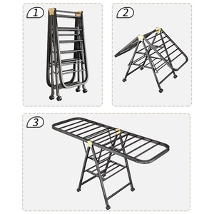 Tendedero Plegable SANIPRO de Acero al Carbono, Estilo Ala, Portátil, para Dormitorio, Almacenamiento de Ropa - Product Image 2