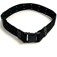 Ceinture robuste de couleur noire de 54mm avec 32 pièces ceinture à œillets et boucle en plastique