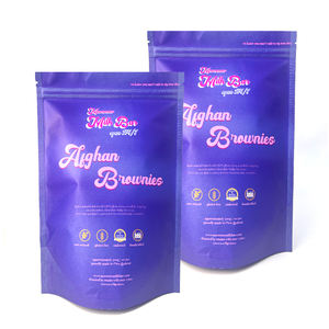 High Quality Custom Kraft Paper Bags Biodegradable Eco Friendly Smell Proof Resealable Cookie Freeze Dried Food <b>Stand</b> up Pouch - Product Image 1