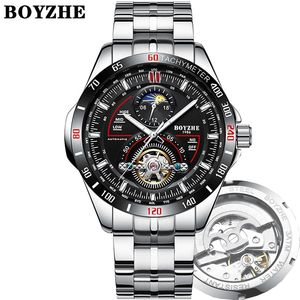 <span class=keywords><strong>BOYZHE</strong></span> นาฬิกาข้อมือสแตนเลสสตีล WL019,นาฬิกากลไกอัตโนมัติแบบกำหนดเองสำหรับผู้ชาย - Product Image 5