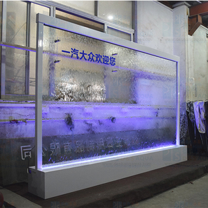 Vendita calda 3*2.1M telaio bianco in acciaio inox metallo vetro interno negozio di <span class=keywords><strong>auto</strong></span> fontane contemporanea a buon mercato cascata decorazioni - Product Image 2