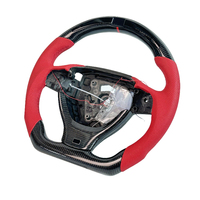 Volant en cuir rouge LED avec fibres de carbone et palettes de changement de vitesse, livraison rapide personnalisée pour BMW E90 E91 E92 E93 E87 E82 M3