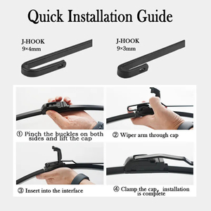 Bán buôn xe cao su Hybrid cánh tay kính chắn gió lưỡi gạt nước phổ đa Silicone kính chắn gió lưỡi gạt nước cho xe ô tô - Product Image 6