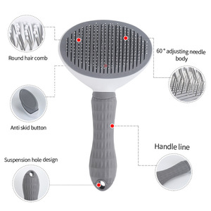 <b>Pet</b> Comb One Click Hair Removal For Dogs And Cats Grooming <b>Brush</b> Cleaning Essential - Product Image 4