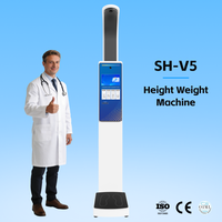 Báscula Ultrasónica para Medir Peso y Altura, Máquina para Medir Peso y Altura del Cuerpo Humano