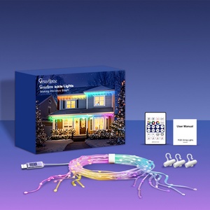 Luces Navideñas Inteligentes RGBIC para Exteriores, Resistentes al Agua IP65, Control por Aplicación, Control Remoto, Cambio de Color RGB, Sincronización con Música - Product Image 1