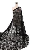 Offre Spéciale Vêtement Dentelle Tissu Stretch Élastique Dentelle Noir Doux Tulle Dentelle