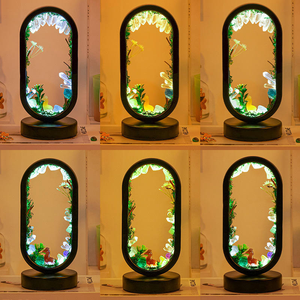 Lámpara de Mesa de Cristal Natural Ovalada con Forma de Hongo y Alpaca, Estilo Bosque, para Decoración del Hogar, Venta al Por Mayor - Product Image 3