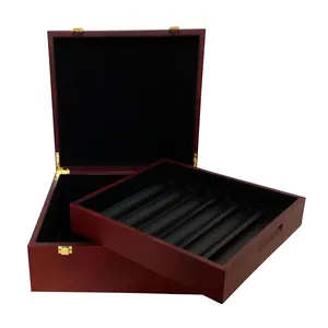 Caixa de madeira personalizada de cartão de poker, caixa de madeira personalizada de alta qualidade