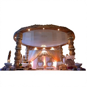 Magnifique Mandap de mariage en bois, Mandap de mariage gujarati étonnant, Fabricants de Mandap de mariage en bois pour l'Inde du Sud, Installation de Mandap de Vivah au Royaume-Uni - Product Image 1