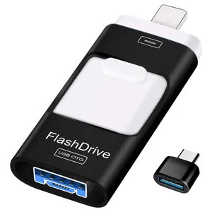 4 In 1 Flash Drive Custom Usb Flash Drive 3.0 8Gb 16Gb 32Gb 64Gb 128Gb metalen Otg Usb