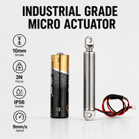 Actionneur linéaire électrique miniature haute vitesse 5V DC, course de 10 mm, vitesse de 9 mm/s, poussée rapide de 0,3 kg, acier inoxydable 304 pour bricolage, jouets pour enfants, robotique