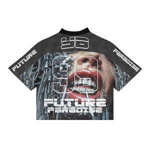 <span class=keywords><strong>Maglia</strong></span> da Football Americano Vintage Personalizzata Stile Streetwear con Stampa a Sublimazione Logo Marchio e Nome Club Taglio Boxy Crop in Tessuto a Rete - Product Image 2