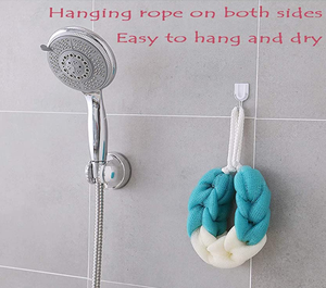 वापस स्नान स्पंज शावर शारीरिक छूटना पट्टा फूल मेष नेट कंधे रंडी लंबी स्पंज बौछार शरीर धोने ब्रश झाग - Product Image 5