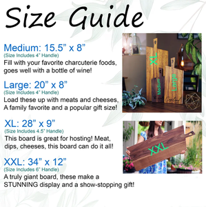 Bán buôn mộc mạc tùy chỉnh XXL charcuterie Hội Đồng Quản trị với xử lý chữ lồng gỗ pho mát thớt - Product Image 6